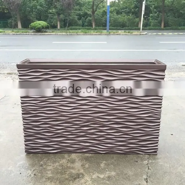 FO-366 Modern style rectangle fiberglass flower pot