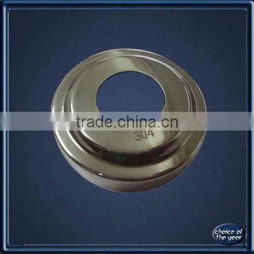 AISI304 Brushed Satin Stainless Steel Flat Round Base Cover