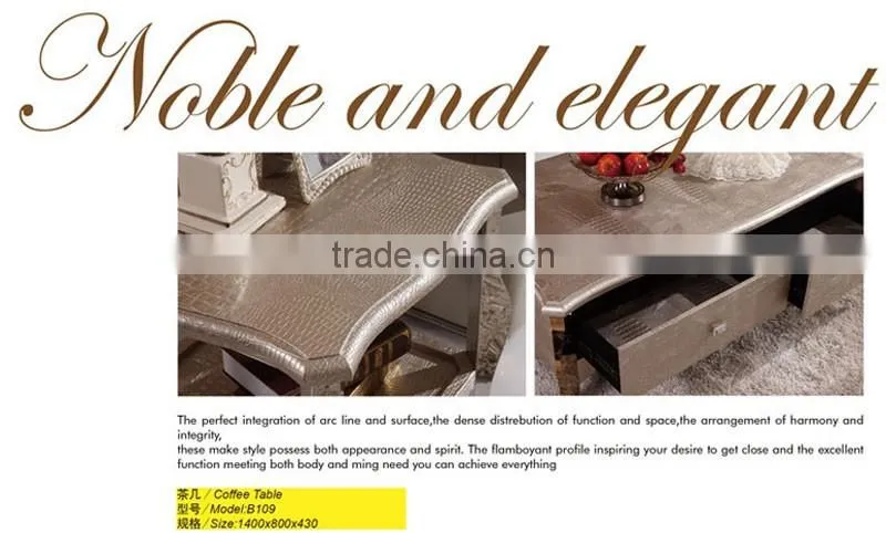 modern stylish stainless steel center coffee table for modern furniture B109
