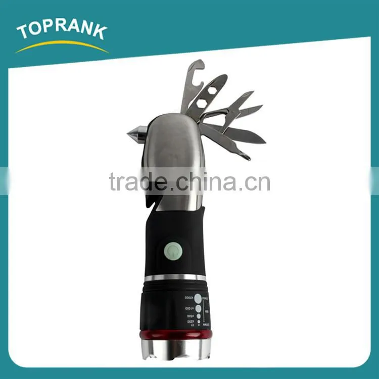 High quality outdoor multifunction mini tools high power emergency led camping flashlight