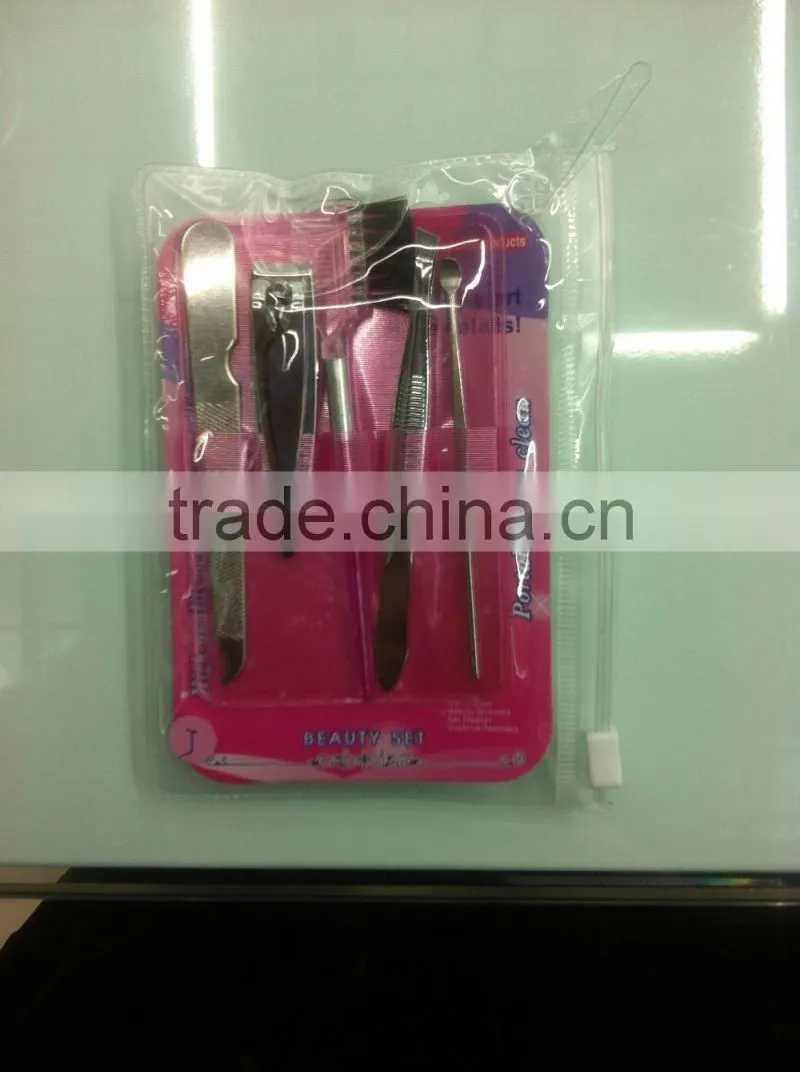 2016 cheapest Hot sale manicure set nail clipper &pedicure set with pvc bag