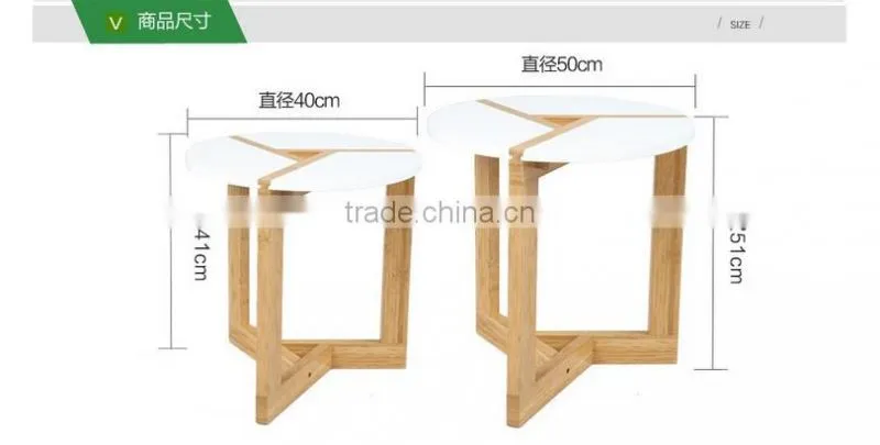 new style original sofa side table Eco-friendly bamboo coffee table