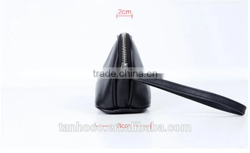 High-end fashion design genuine leather makeup bag