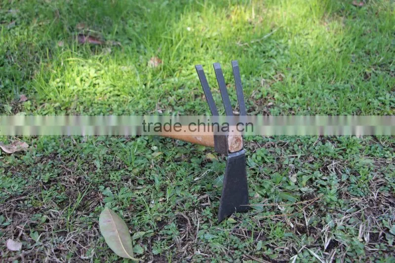 multifunction agriculture hoe with 3 prong /garden tools