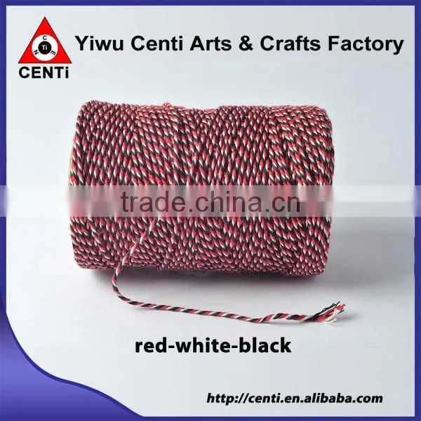 Quality violet white and black tri coloured original cotton bakers twine