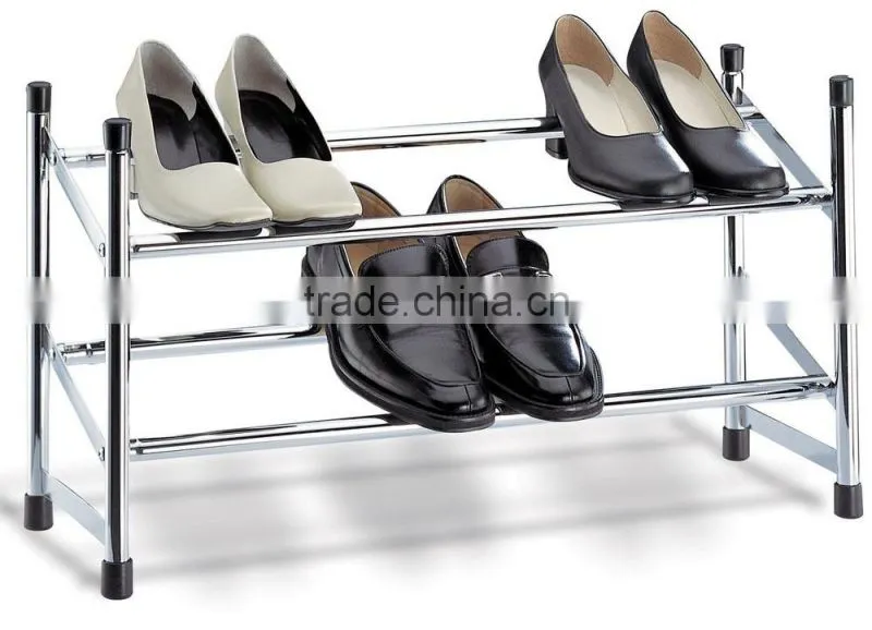Home furniture shoe storage rack, 2 tier metal shoe shelves