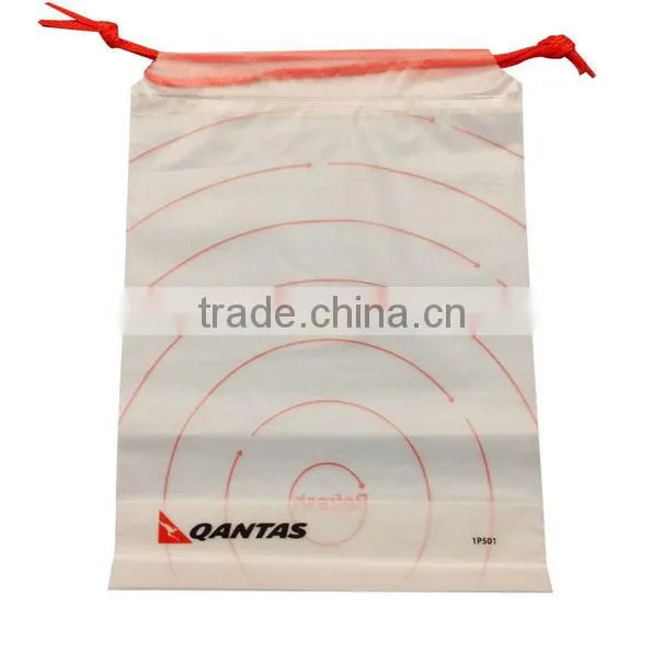 high quality biodegradable disposable cotton plastic drawstring bag