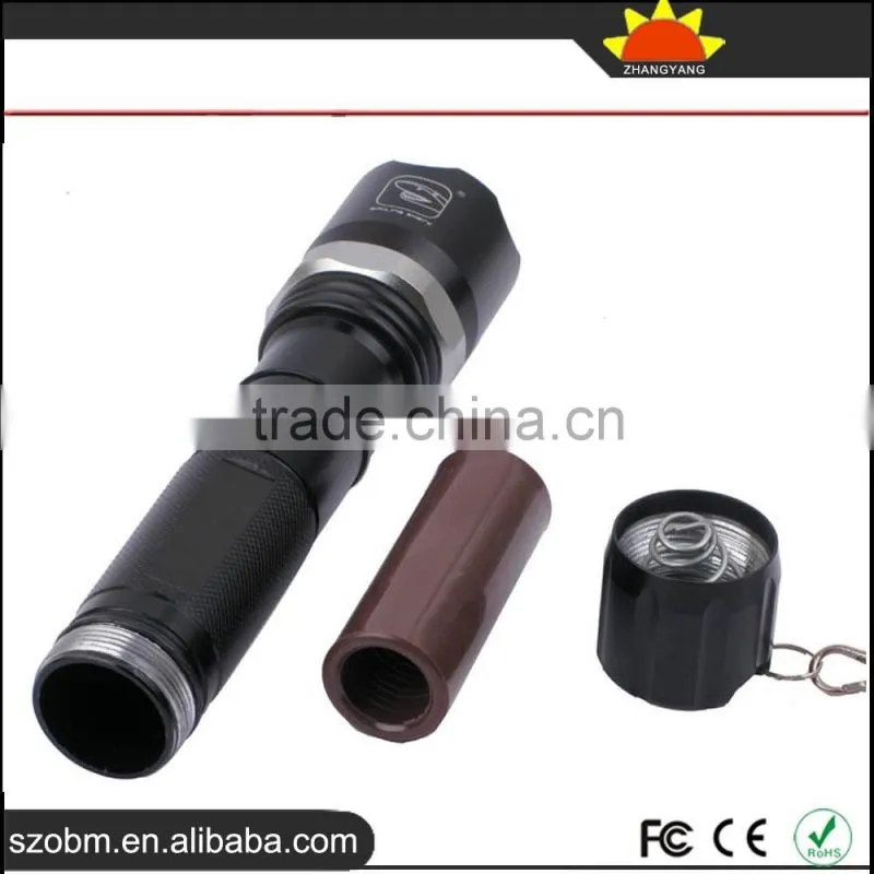 Wholesale High quality SS-911 XM-L T6 LED 5-Mode Rechargeable Focus Zoomable Flashlight