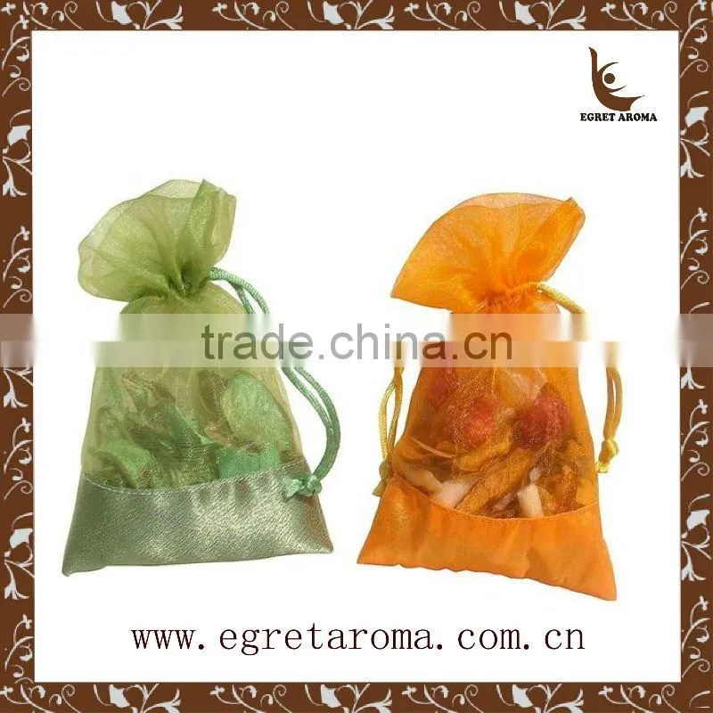 2012 hot aroma fragrance exotic potpourri in organza bag