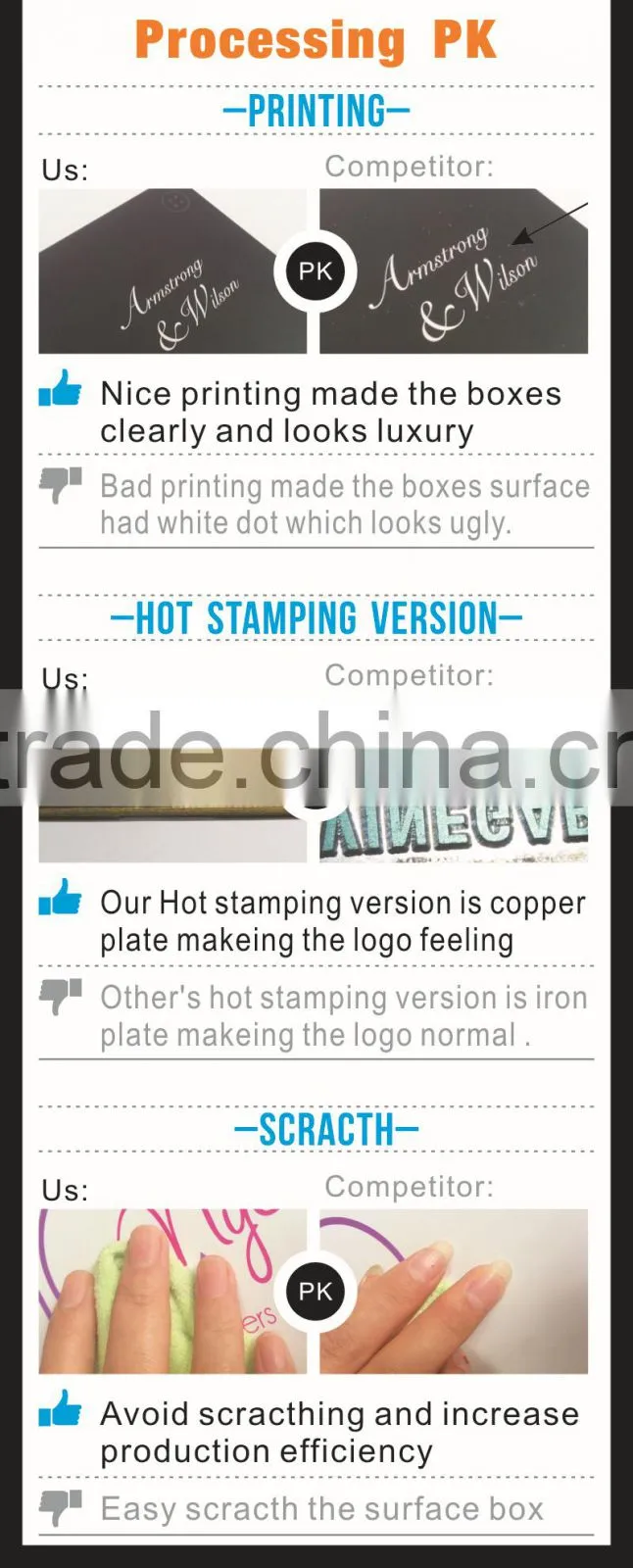 Black magnetic closure gift box with hot stamping logo
