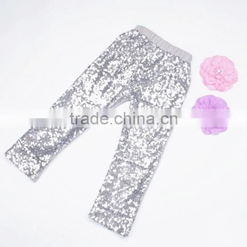 Wholesale Valentine Children Trendy Clothing 2017 Girls Sequin Leggings Sequin Pants For Kids