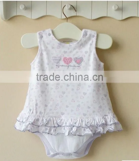 Wholesale mom and bab 2013 summer pretty baby girl's rompers dress,100% cotton baby clothes