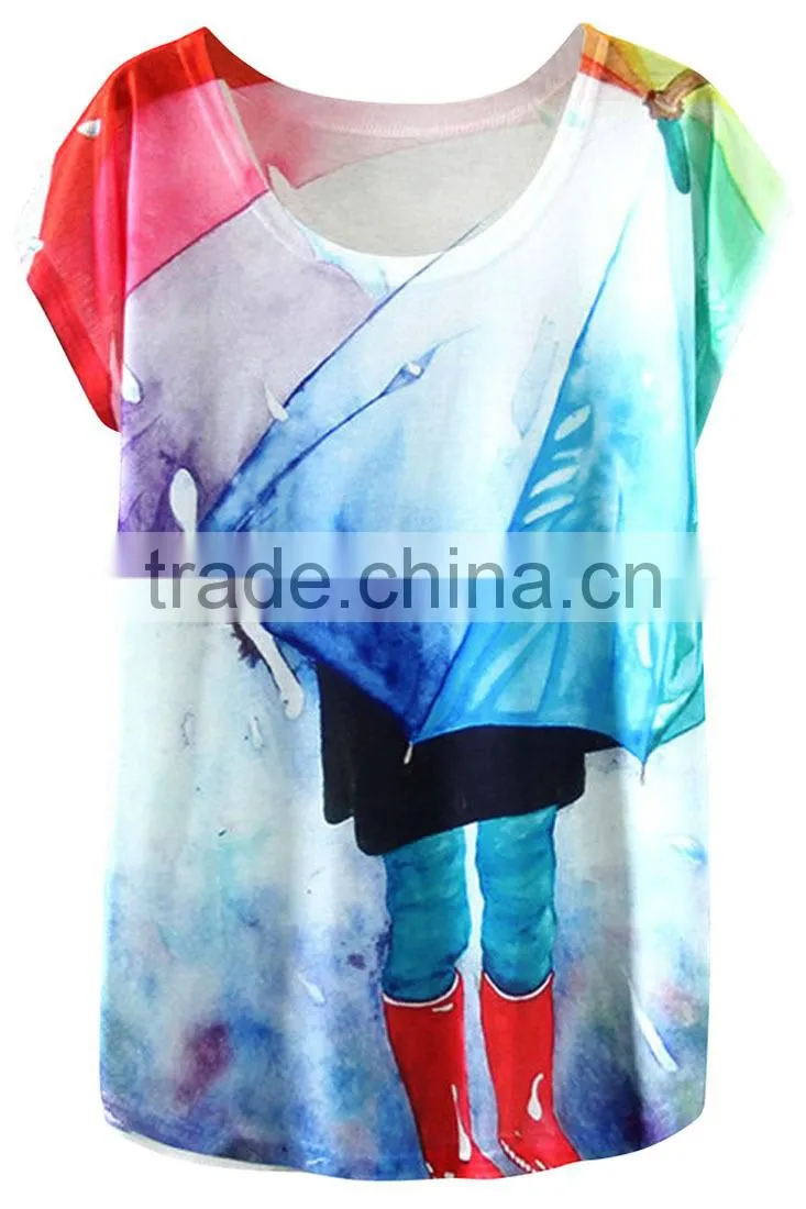 hot sale sublimation ladies t-shirt print design, summer ladies top t shirt