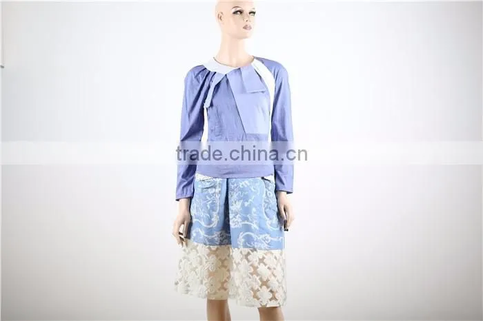 2016 pre-fall collection long sleeve women new blouse neck design