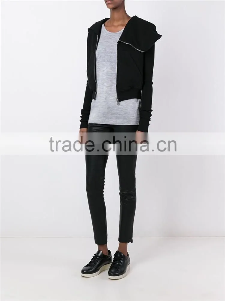 Made in China Cheap Price Short Cut Plain Dyed Satin Winter Causal Ladies Fancy Coat