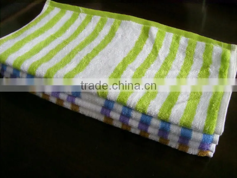 Striped child-towel of bamboo fiber hot sell in China