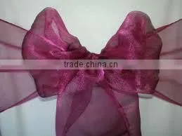 Organza sash for chair cover 6"x108" beautiful organza chair sash