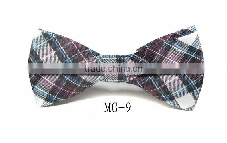 Cotton Checkered Children Kid Boy Toddler Baby Child Pre Tied Neck Bow Tie