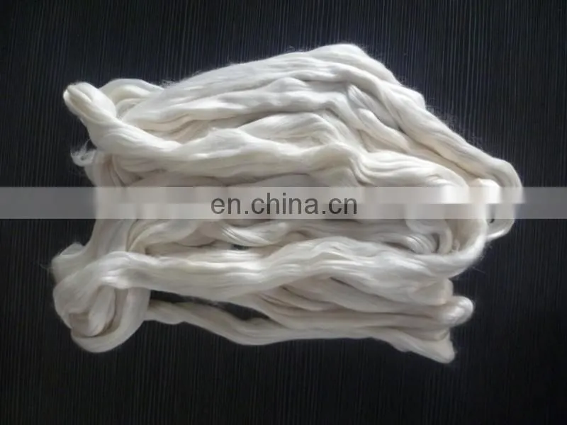100% Mulberry Silk Fiber Sliver White A1