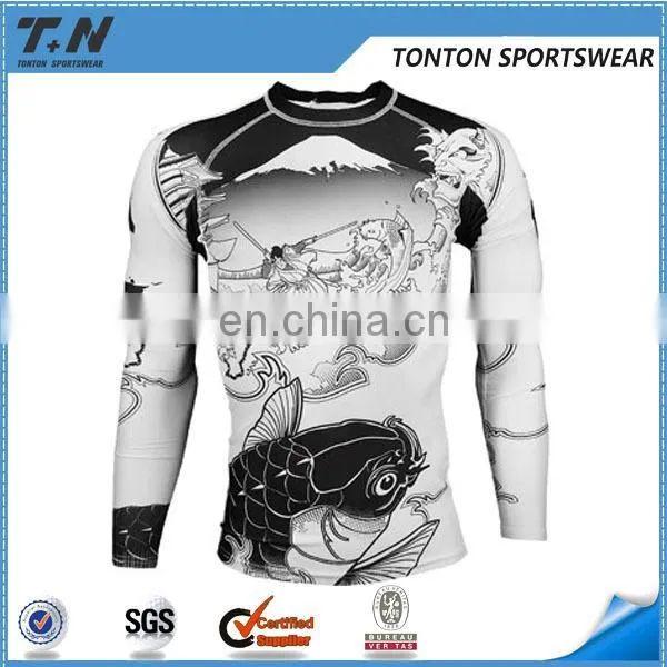 printing design your own long sleeve rash guard