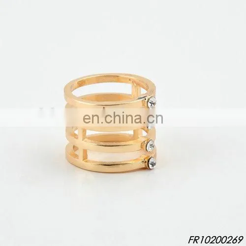 Heart shape simple ring for women gift gold plated ring