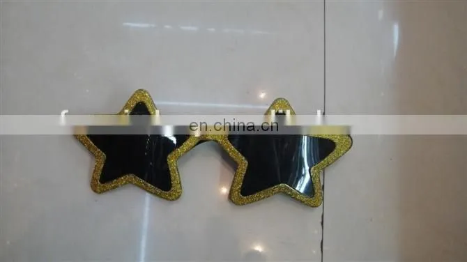 stra shaped glitter party sunglasses