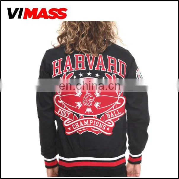 2015 Newest fashion printing man jacket, plain cheap varsity jacket wholesale
