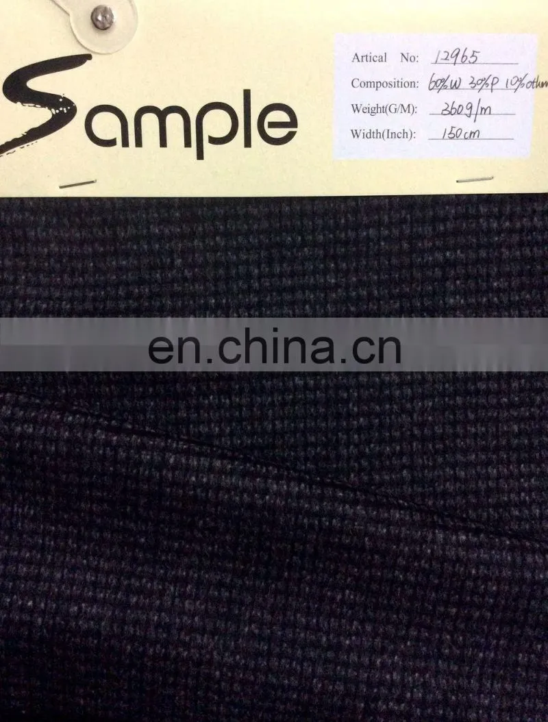 Grey dots fancy tweed wool fabric for garments