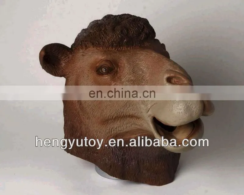 Whosale Hot Selling Rubber Latex Camel Mask Full Face High Quality Halloween mascot costumes