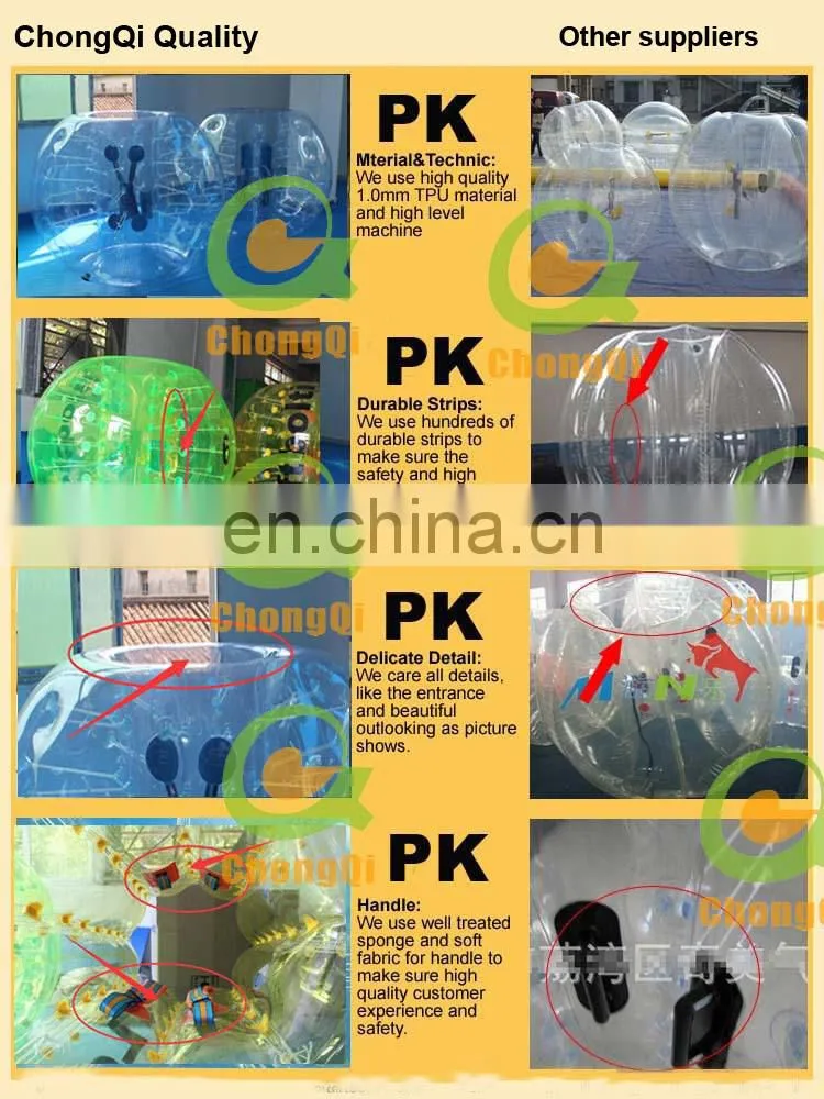 Inflatable soccer bubble ball factory price