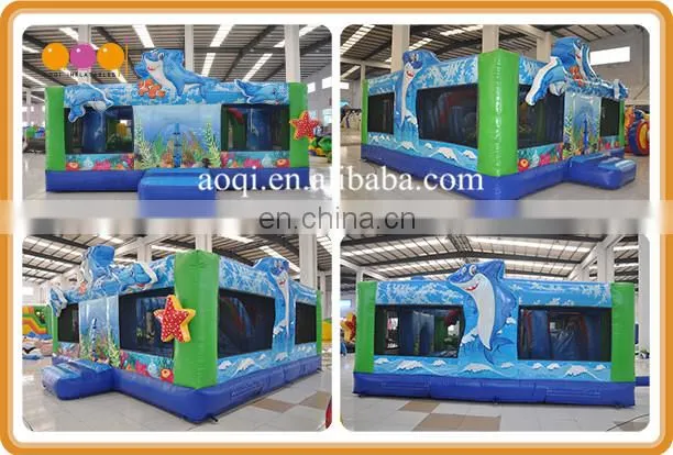 Low Price Customize Ocean Castle Inflatable Bounce House for Kids
