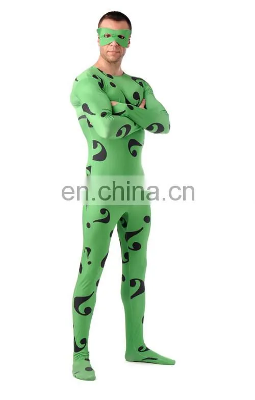Green Spandex Morph Suits Full Body Cosplay Costume