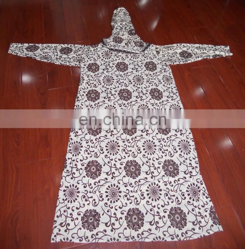 High Quality Floral Printing Fashion Ladies' Polyester Arab Robe For Spring, Summer, Autumn