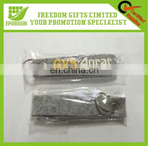 Logo Custom Printed Cheap Promotional Felt Keychain