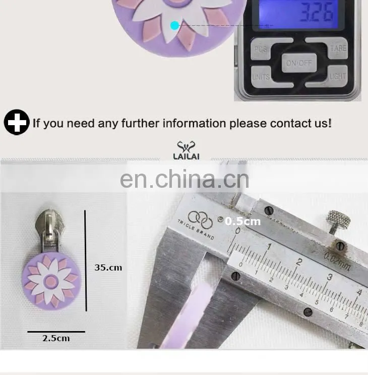 Fashion design non lock zip slider rubber silicone zipper pulls custom zipper puller for backpack
