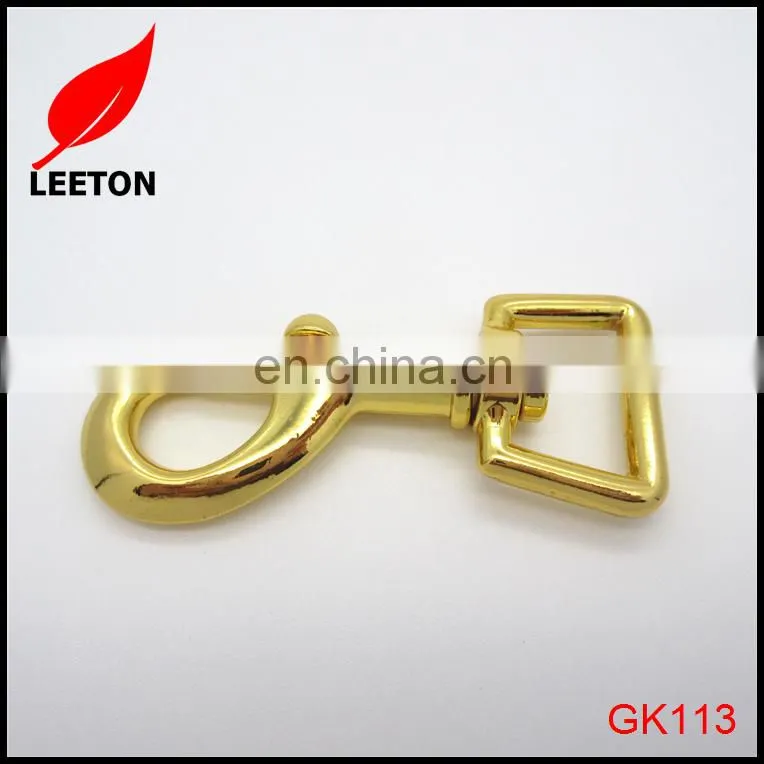 Factory supply Shiny gold 0.75inch dog leash swivel snap hook