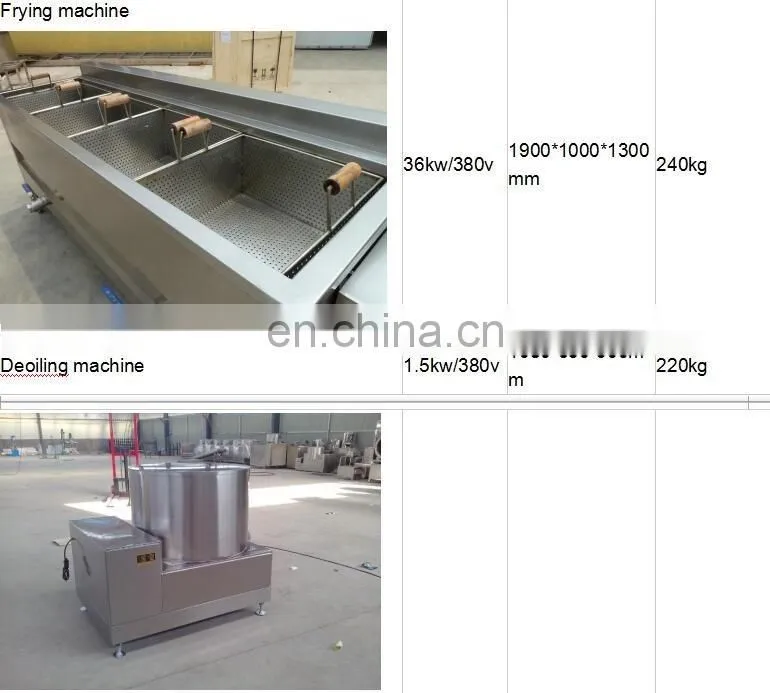 Frozen french fries potato chips factory equipment price/french fries making machines/potato processing line