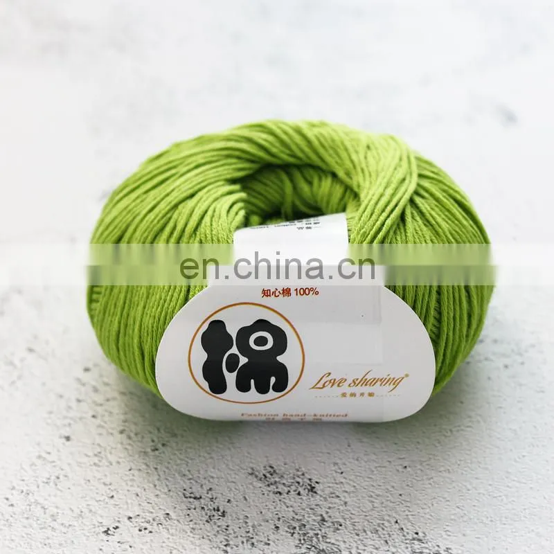 Wuge soft and warm medium weight colorful cotton yarn 100% for wholesale