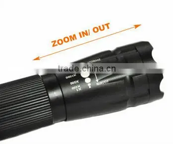 Battery opertated zoom torch led flashlight