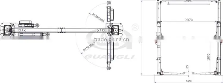Factory supply competitive price 2 post car lift hydraulic lift