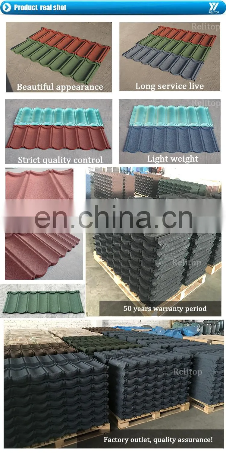 Relitop Barrel Roofing Ridge Tile Stone Coated Zinc Steel Metal Roof Accessories Anti Rust Barrel Ridge