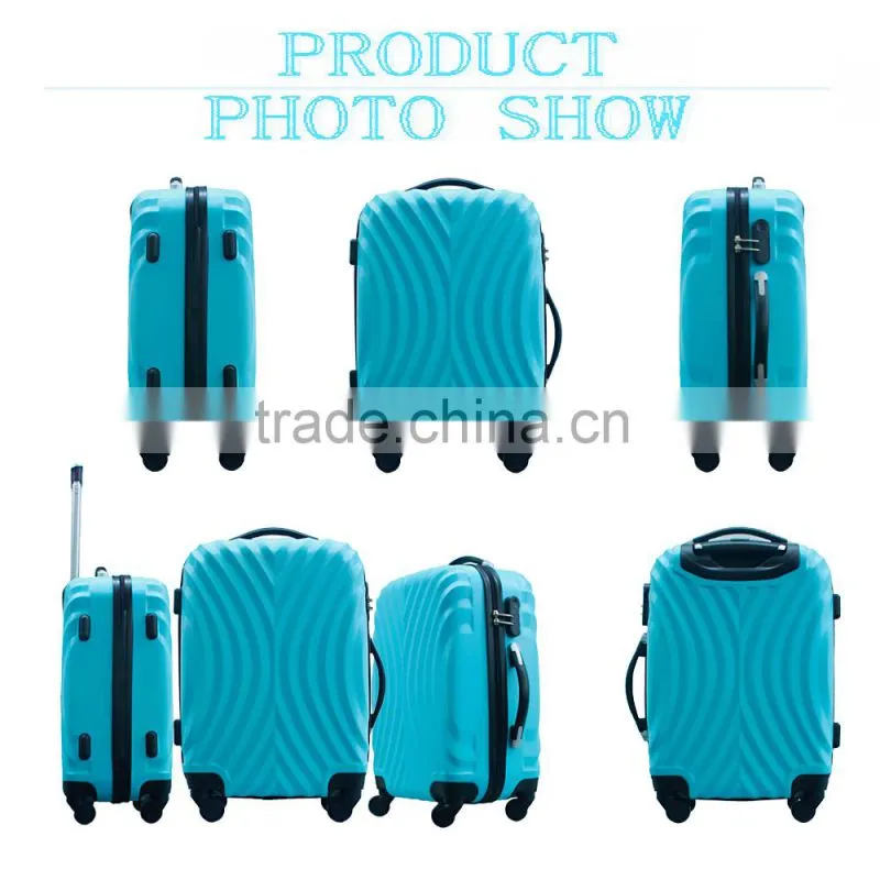 2015 in europ and japan market abs beautiful Universal Wheel luggage set