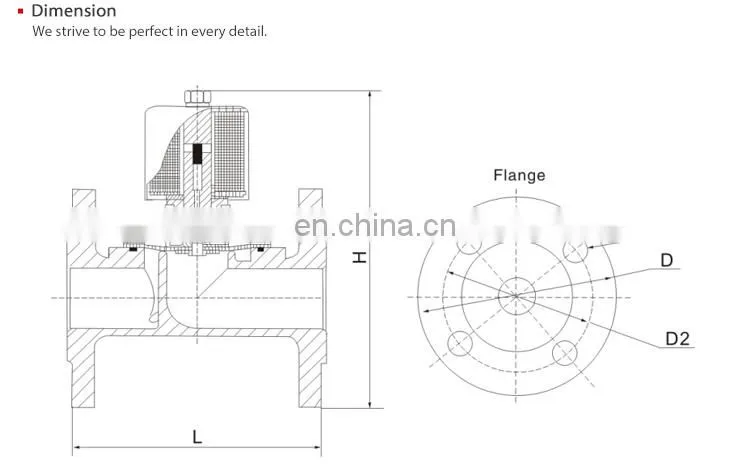 SNS 2WBF Series Liner Safety Floating Relief Pneumatic Control Valve Solenoid Valve With Stainless Steel Flange