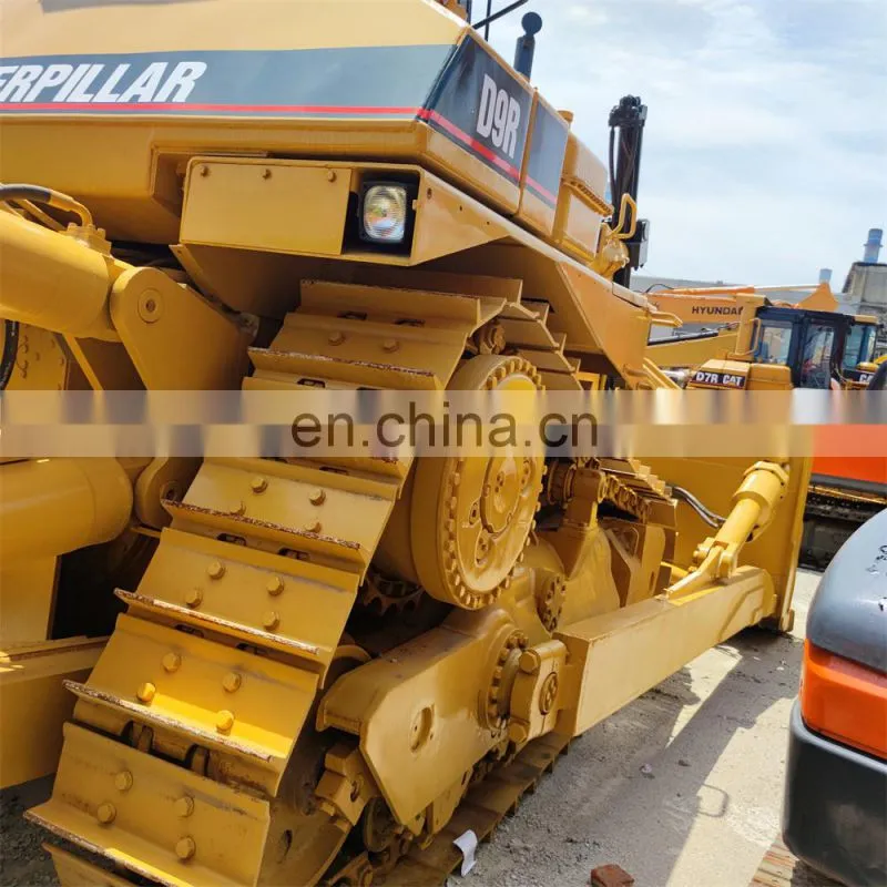 Second hand Japan CAT road construction machine Caterpillar D9R crawler bulldozer in Shanghai China