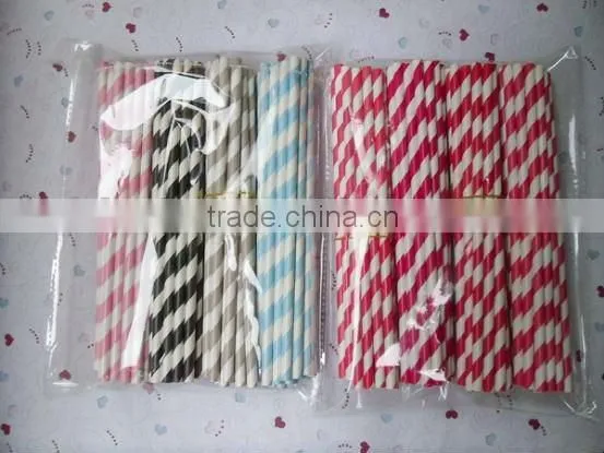 Vintage Inspired Paper drinking Straws(stripe and polka dot)