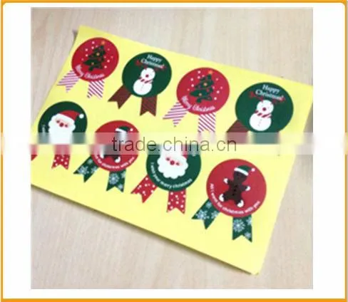 pvc plastic label sticker, sticker rolls ,christmas stickers roll