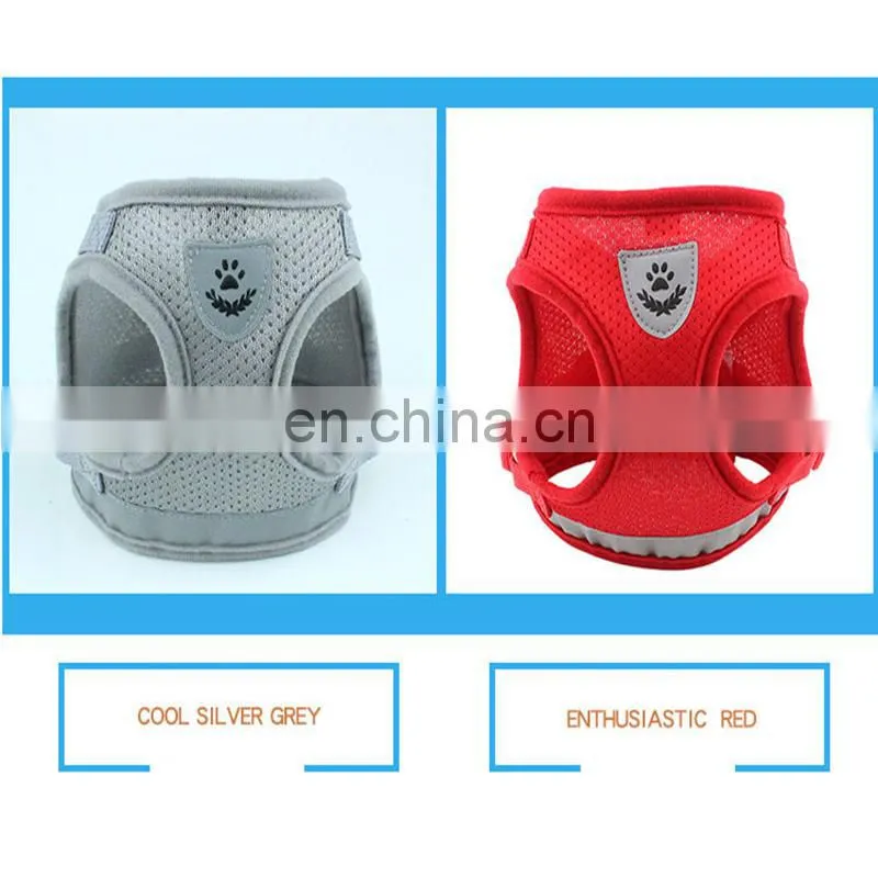 Dog Harness with Leash Summer Pet Adjustable Reflective Vest Walking Lead for Puppy Polyester Mesh Harness
