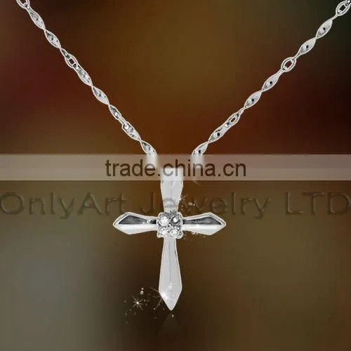 hot sell cheap metal silver jewelry garnet pendant