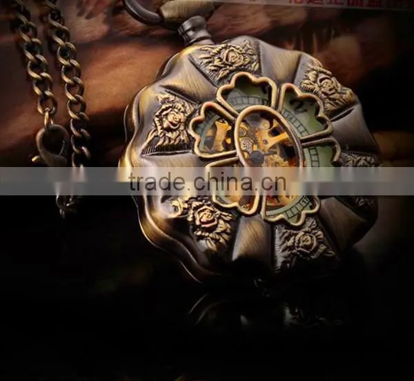 Classic Vintage pocket watch mechanical pocket watch skeleton Watch