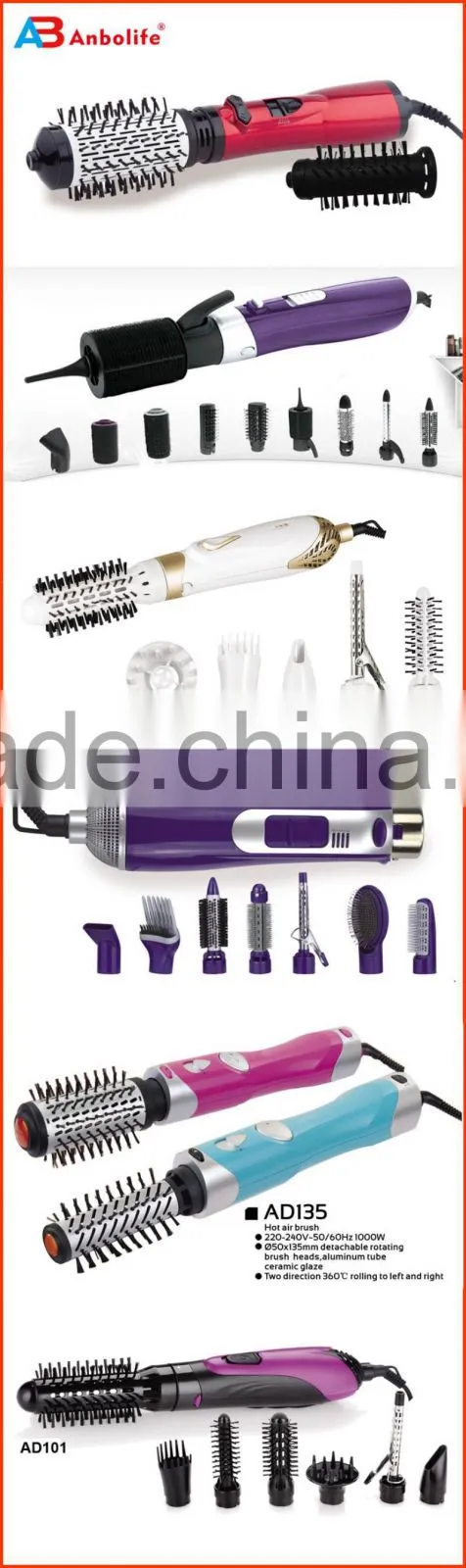 PROFESSIONAL 1" HOT AIR CURLING BRISTLE BRUSH W/CURL RELEASE EUC